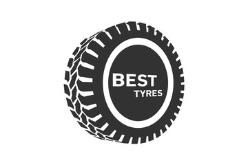 Tyre Shop Logo Design. Tyres wheel business branding, tyre logo shop icons, tire icons, car tire simple icon.