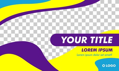 Flat Modern Landscape Banner Template for web or social media post