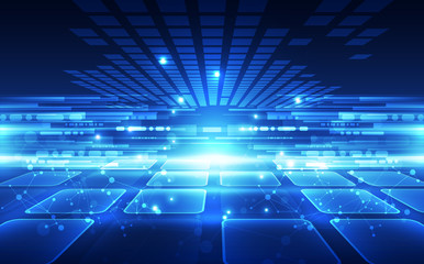 Abstract futuristic digital technology background. Illustration Vector