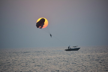 parasailing on the beach