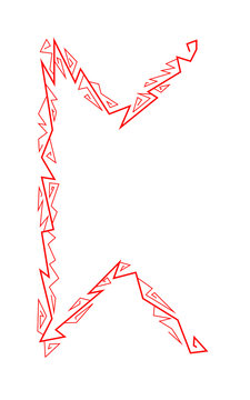Rune Perth. Ancient Scandinavian runes. Runes senior futarka. Magic, ceremonies, religious symbols. Predictions and amulets.