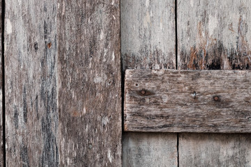 Closeup of a rustic weathered door