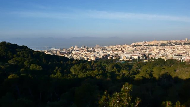 Landscape of the city of Cagliari Sardinia Italy 4K Video