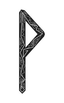rune Wunjo. Ancient Scandinavian runes. Runes senior futarka. Magic, ceremonies, religious symbols. Predictions and amulets.
