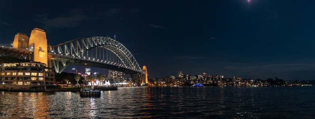 Vue de la ville de Sydney de nuit