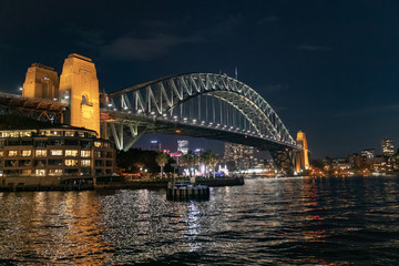 Fototapeta premium Widok na miasto Sydney w nocy