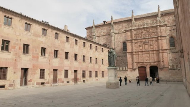 Salamanca, Facade of the university in the Patio de las Escuelas 
