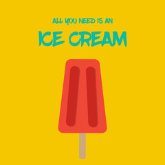 Icecream set. Love summer and icecream