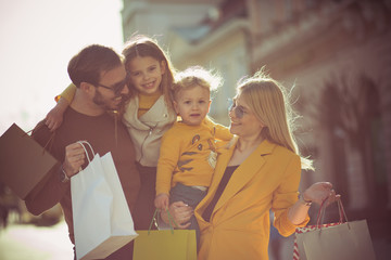 Shopping for family.