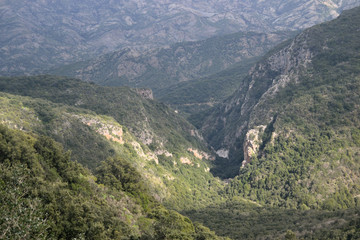 Naklejka premium Veduta di Gutturu Pala da Monte Corona Arrubia