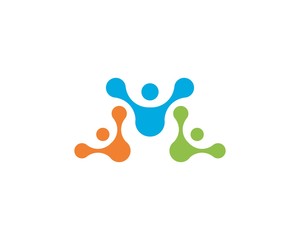 molecule logo vector