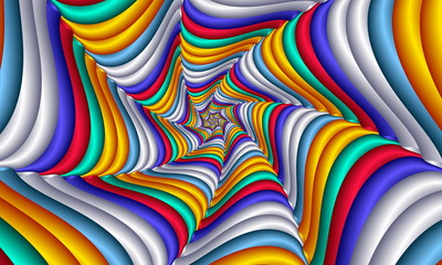 Multicolor Swirl abstract festive vivid pattern. Geometric mosaic. Great for tapestry, carpet,...