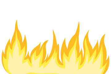 Fire flame isolated illustration on white background