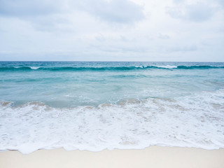 blue wave on beach of Phuket Thailand
