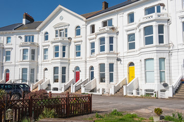 Typical seaside terraced housing in southern England