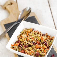 salade quinoa noisette et cranberries