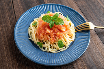 Nutritious and delicious tomato sauce pasta