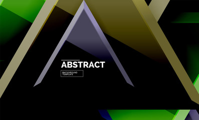 Tech futuristic geometric 3d shapes, minimal abstract background