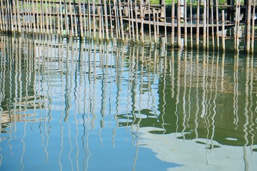 ミャンマーのインレー湖の風景