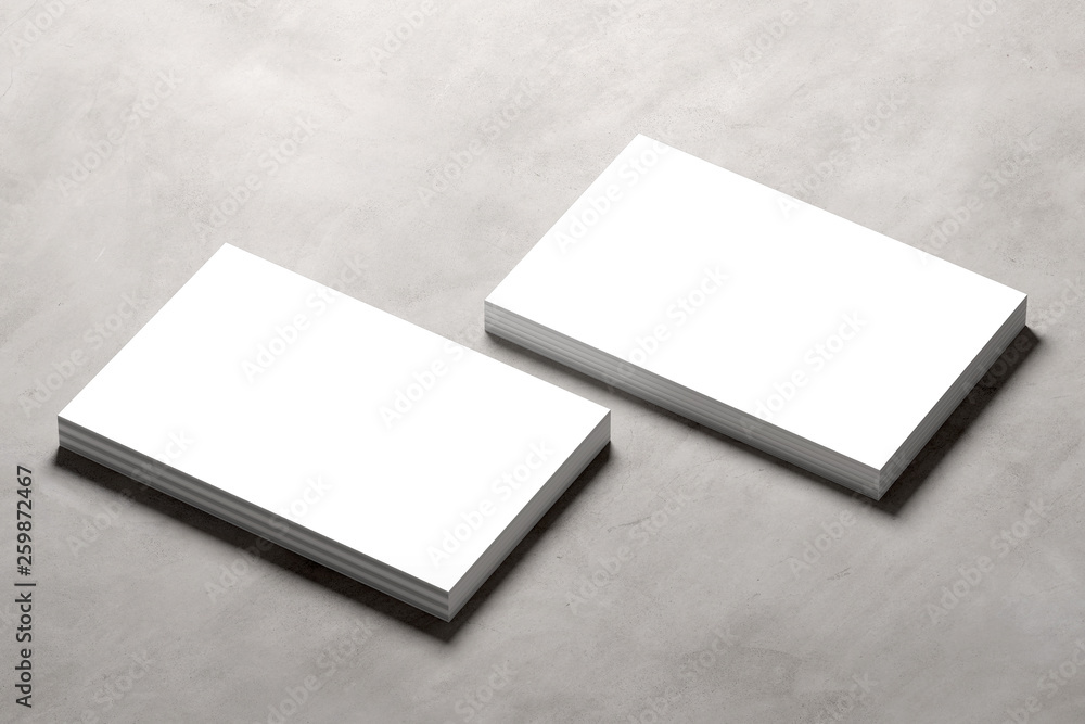 Poster mock up of businesscard on a concrete background - 3d rendering