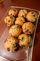 homemade cupcakes with berries