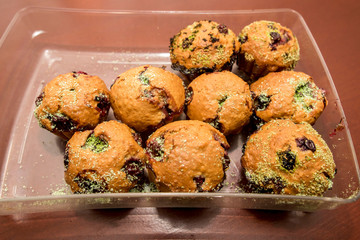 homemade cupcakes with berries