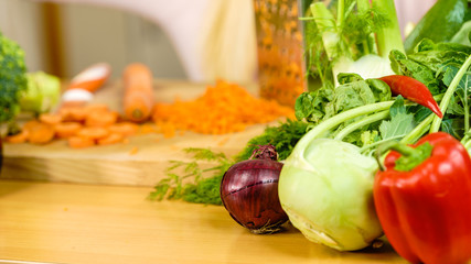 Kohlrabi and vegetables