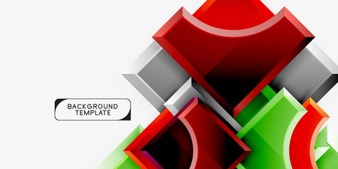 Geometrical 3d shapes background