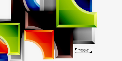 Fototapeta premium Geometric shapes abstract background