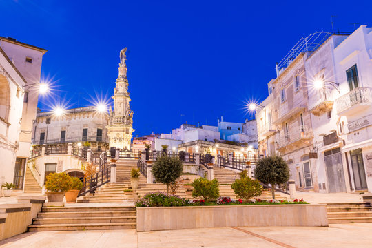 Stadtzentrum von Ostuni, Apulien, Italien