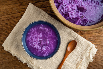 Nutritional health porridge purple yam porridge