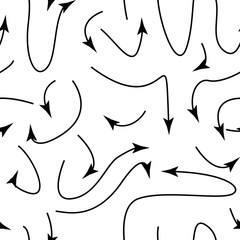 Vector arrows seamless pattern. on a white background eps10