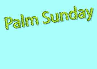 Naklejka premium Palm sunday green write illustration