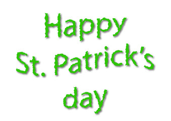 Happy st. patrick's day green write illustration