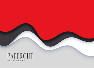 stylish red papercut layers background