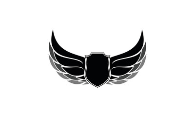 Wings and shield icon