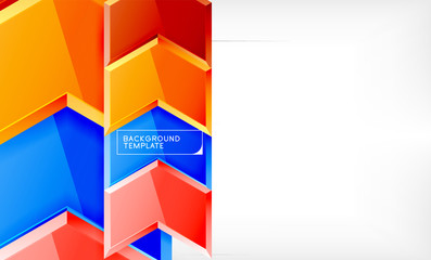 Techno arrow background, template design