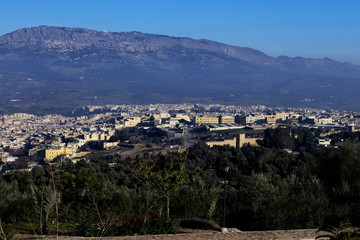 Obraz premium panoramic view of fes morocco