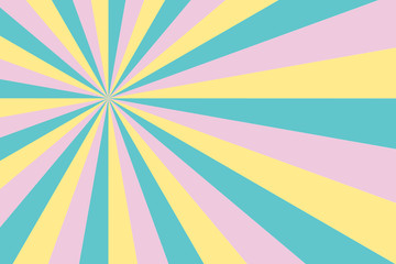 3 Color yellow pink green radial stripes infinity hole