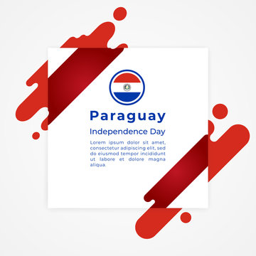 Happy Paraguay Independence Day Vector Template Design Illustration