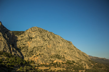 bare mountain and forest park outdoor nature environment underneath