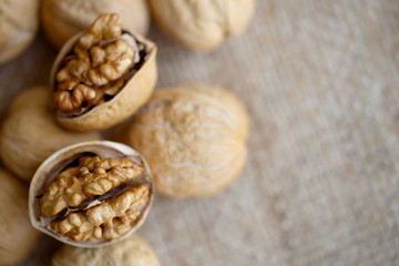 walnuts on ramie sheet