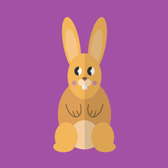 Flat design style animal avatar icon set. Vector illustration.