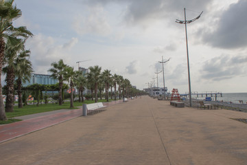 View of Batumi Boulevard. The city embankment. Georgian Resort Town Of Batumi