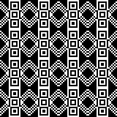 Monochrome geometric shapes and optical illusion wallpaper pattern background.