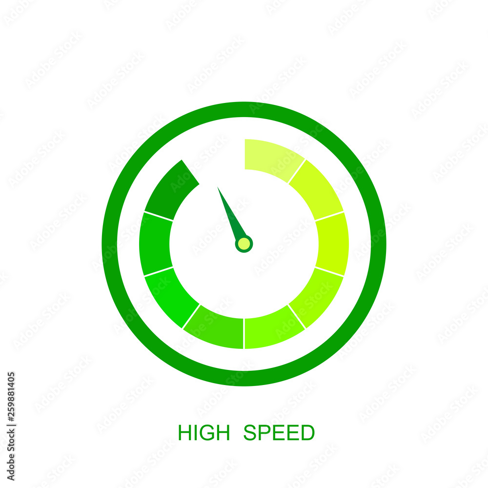 Poster speedometer or rating meter signs infographic gauge element. high speed display. vector graphic illu