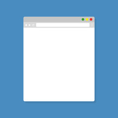 Simple browser window, flat vector illustration