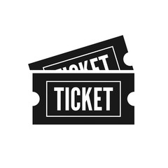 Ticket Icon. Vector Sign illustration