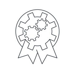 Collaboration, interaction. Vector linear icon.