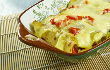 Creamy Pepperjack Chicken Enchiladas